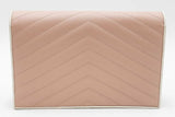 Yves Saint Laurent Grain De Poudre Chevron Envelope Chain Wallet Eb0726prxdu