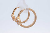 Gucci Diamond Interlocking G 18k Yellow Gold Hoop Earrings 5.6 Grams Eb326lxxzde