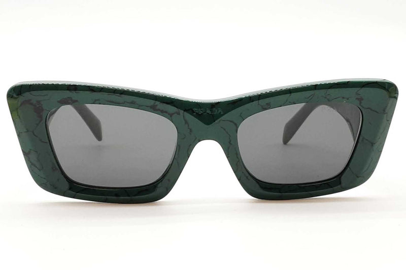 Prada Spr 13z Cat Eye Green Marble Sunglasses Eb1225cxde