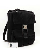 Fendi Fendiness Backpack In Black Ff Logo Jacquard Canvas & Leather Fw0626wzxdu