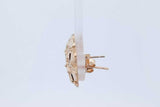 0.7cttw Diamond Nugget Stud Earrings In 10k Yellow Gold 2.6 Grams Eb0926loxde
