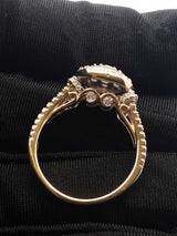 1.39 Cttw Diamond & 10k White Gold Double Halo Ring 4.1 Grams Size 6.5 Fw0926iordu