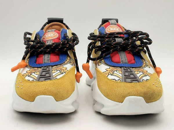 Versace Chain Reaction Gold Barocco Multi-color Shoes Size 38 Aa1125lzxsa