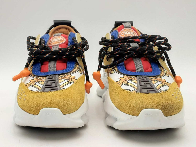 Versace Chain Reaction Gold Barocco Multi-color Shoes Size 38 Aa1125lzxsa