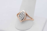 14k Yellow Gold Diamond Cluster Ring In Marquise Setting 4.1 Grams Size 9 Eb0726wlrsa