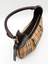 Burberry Brooklyn Hobo Bag In Haymarket Check Coated Canvas Fw0426ozxdu