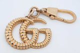 Gucci Doube G Gold Tone Key Ring Bag Charm Eb0726crdu