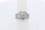 1.3cttw Diamond Wedding Set In 14k White Gold 9.9 Grams Size 7 Eb0326wxzdu