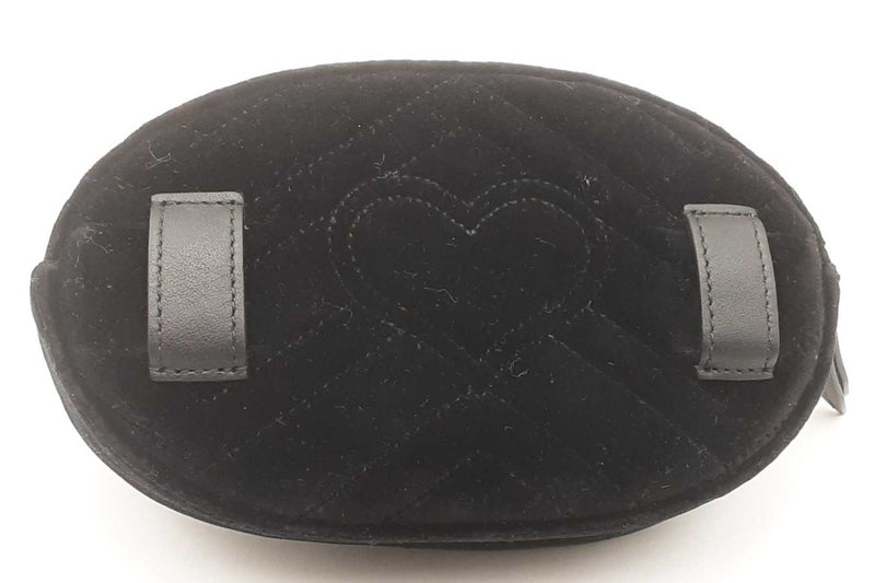 Gucci Crystal Star Gg Marmont Black Velvet Belt Bag Eb0125porsa