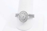 1.59cttw Diamond Wedding Set In 14k White Gold 5.5 Grams Size 9 Eb0126ixzdu