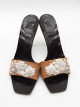 Gucci Gg Monogram Embellished Heels Size 9.5 B Eb0625crde