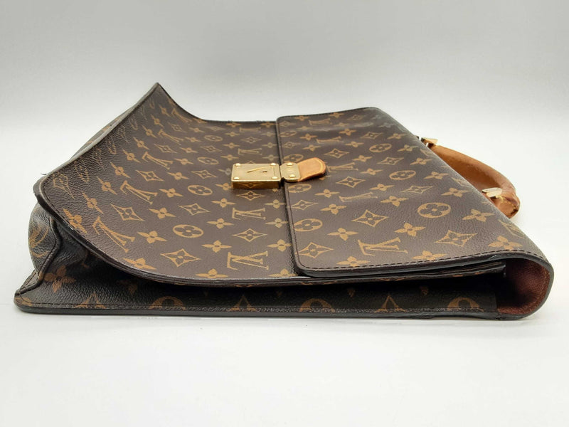 Louis Vuitton Brown Monogram Coated Canvas Briefcase Do0125wrxde