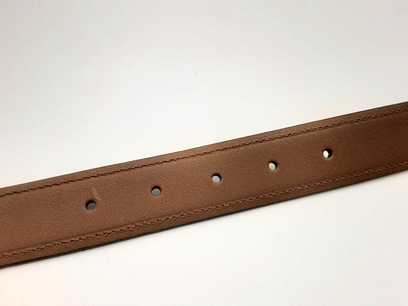 Gucci Blondie Brass Interlocking G Brown Suede Belt Size 70/28 Do0724lxzde