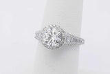 1.02ctw Round Center Diamond Ring In 18k White Gold 3.9g Size 5.75 Eb0725orxzsa