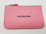Balenciaga Powder Pink Grained Leather Flat Zipper Pouch Card Holder Do0426
