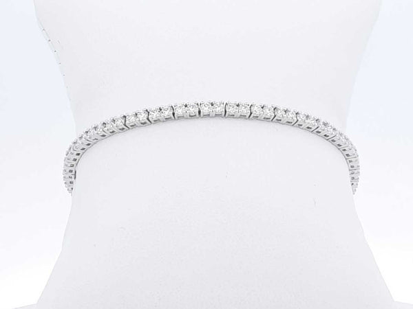 3.55 Ctw Lab Grown Diamond Silver Tennis Bracelet 7.1 Gram 7.25 Inch Fw0325wizdi