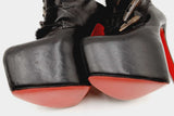 Christian Louboutin Oulanbator 160 Boots In Black Leather Size 37.5 Fw0226oxzdu