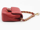 Chanel Lambskin Classic Micro Flap Red Bag Aa0926iorsa