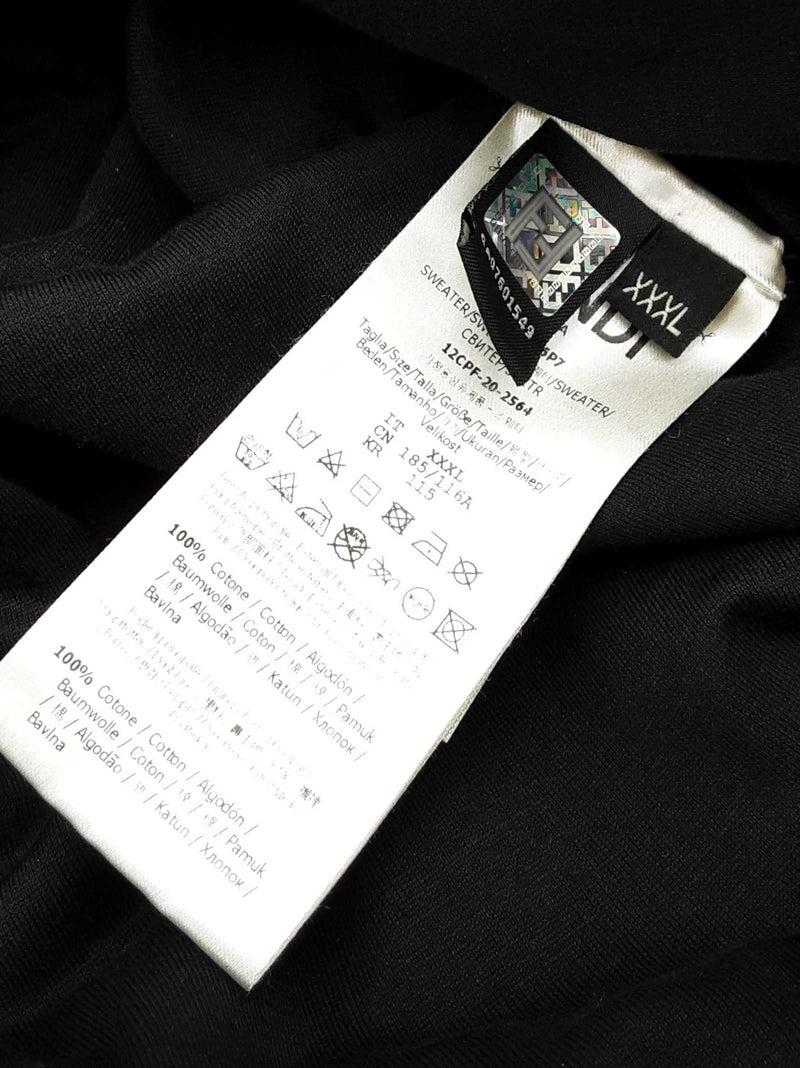 Fendi Black Cotton Zip Up Jacket Size Italian Xxxl Do0925lxzde