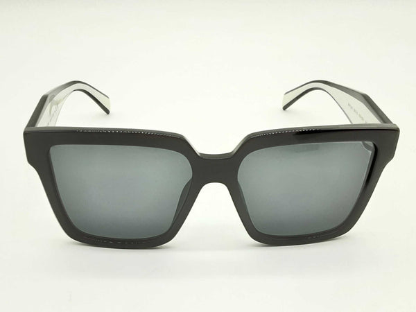 Prada Spr24z Logo Black White Frame Square Gray Lens Sunglasses Do0424lrxde