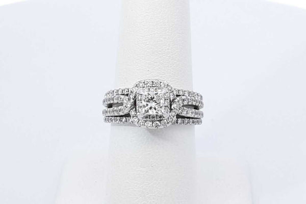 1.38ctw Diamond Ring In 14k White Gold 7.9 Grams Size 6.5 Eb1225lxxzdu