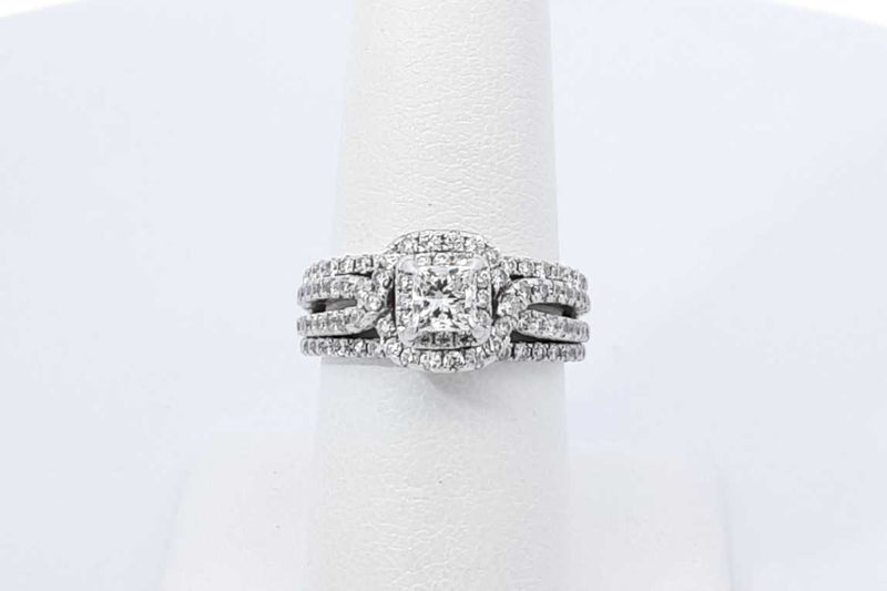 1.38ctw Diamond Ring In 14k White Gold 7.9 Grams Size 6.5 Eb1225lxxzdu