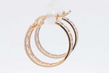 18k Yellow Gold Greek Key Hoop Earrings 3 Grams Eb0426oorsa