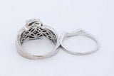 0.98cttw Diamond Wedding Set In 14k White Gold 8.1 Grams Size 6.5 Eb0826ixzde