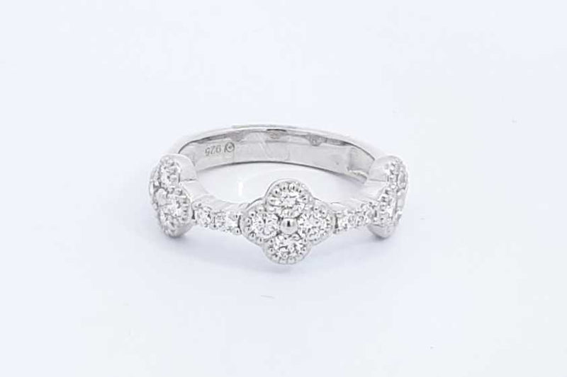 0.8ctw Lab Grown Diamond Ring In 925 Sterling Silver 3.6 Grams Size 7 Eb0325spsa