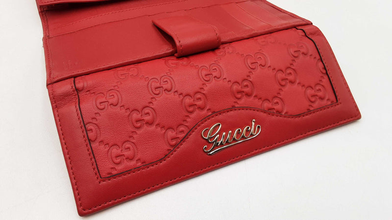 Gucci Gg Guccissima Red Leather Continental Long Wallet Fw0625orzdu