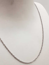 18k White Gold 3.5g Rope Chain 14 In Do1024oxzde