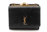 Yves Saint Laurent Mini Black Leather Crossbody Wallet Eb0326oxzdu