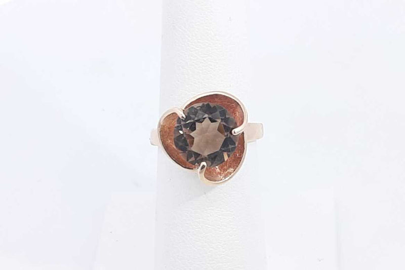 10k Yellow Gold Ring  With Brown Stone 4.2 Grams Size 6 Eb0524exsa