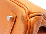 Hermes Birkin 35 Orange Epsom Palladium Hardware Handbag Do0124exzxde