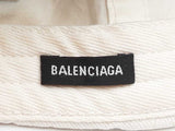 Balenciaga 50/50 Black & White Cotton Embroidered Logo Cap Size Large Fw0225exdu