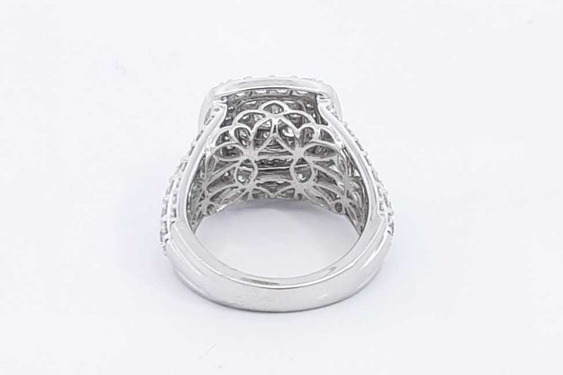 5.16ctw Lab Grown Diamond Ring In 14k White Gold 9.3 Grams Size 7 Eb0225rxzsa