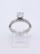 1.01 Cttw Diamond & 10k White Gold Engagement Set 3.5 Grams Size 6.5 Fw0824erxdu