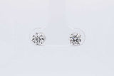 1.0cttw Lab Grown Diamond Stud Screwback Earrings 14k White Gold 0.9g Eb326orxsa