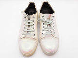 Lanvin Dbb1 Holographic Irridescent Leather Low Top Sneakers Size 12 Sd1225lzxde