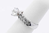 1.2cttw Diamond Ring In 14k White Gold 5 Grams Size 4.75 Eb0126rxzsa