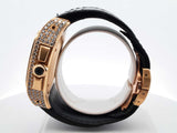 Santos De Cartier 100 Chronograph 10.06 Cttw Diamond & 18k Yellow Gold 41mm Automatic Watch 239 Grams Fw0825rxzxdu