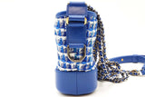 Chanel Gabrielle Blue Tweed Crossbody Bag Eb0326orxzde