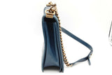 Chanel Large Blue Leather Boy Bag Crossbody (WWXZ) 144010020124 DO/SA