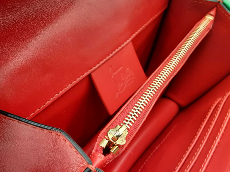 Christian Louboutin Elisa Red Leather Shoulder Bag Fw0924pxzdu