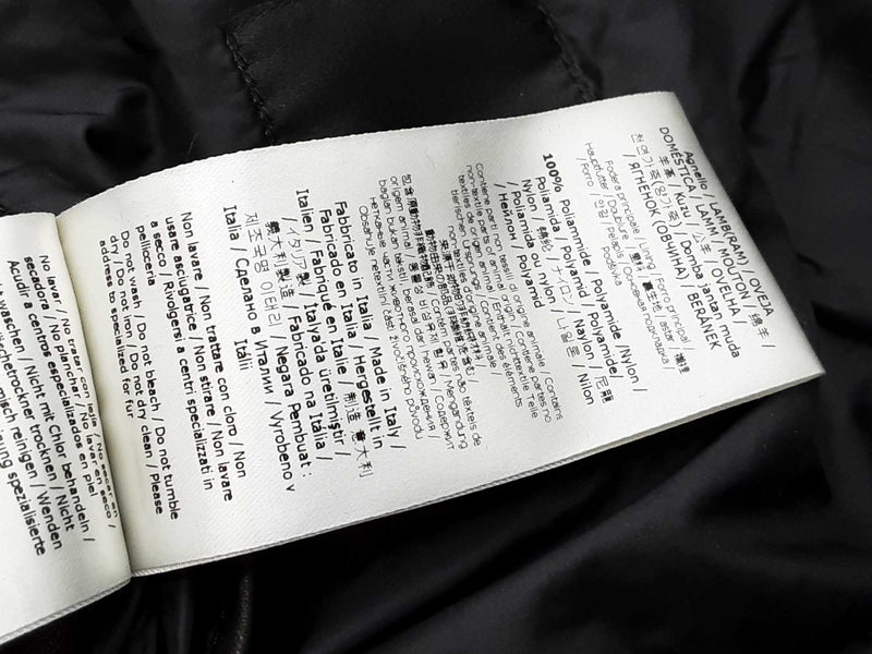 Fendi Black Brown Logo Wool Shearling Zip Up Coat Size Italian 58 Do0925loxzde
