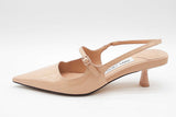 Jimmy Choo Patent Leather Slingback Kitten Heels Size 38.5 Eb0626crde