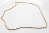 14k Yellow Gold Rope Chain Necklace 12.8 Grams 19 Inch Eb0326sxzsa