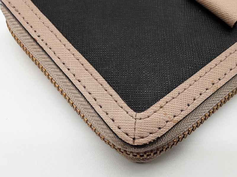 Kate Spade Hazel Court Bow Lacey Black Gray Continental Wallet Do0825pxde