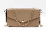Louis Vuitton Félicie Pochette In Turtledove Beige Monogram Empreinte Leather Fw0726ixzdu