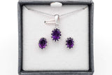Set Of 5 Gemstone Ensemble Sets In Sterling Silver Eb0925crsa